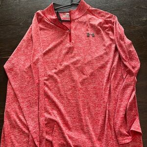 Under Armour Red and Gray Athletic Pullover